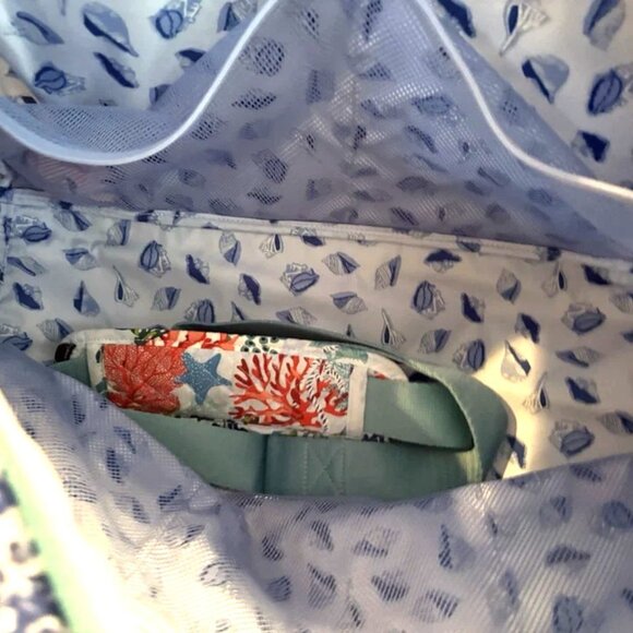 Vera Bradley Retired 2019 SHORE THING Iconic Weekender Organizer Travel Bag~EUC! - Picture 6 of 7